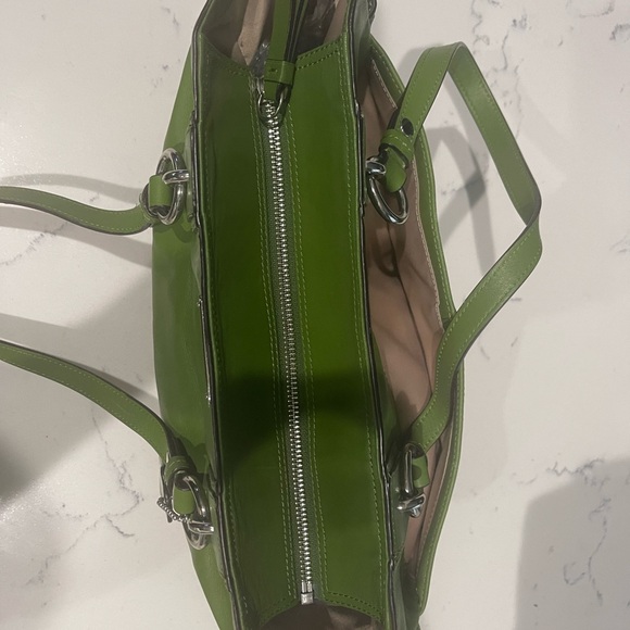 Coach Green Leather Tote Bag - Picture 2 of 9